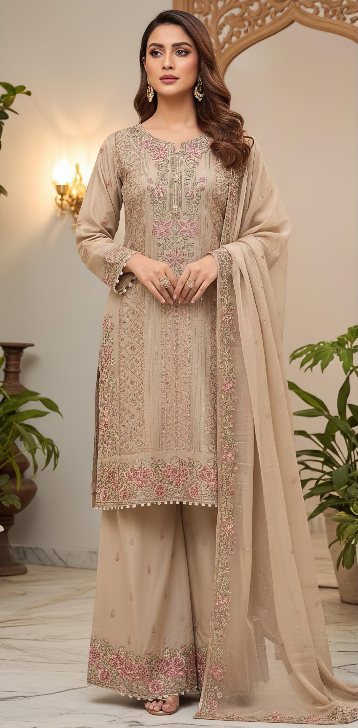 Elegant Heavy Chiffon Plazo Suit EASR0090