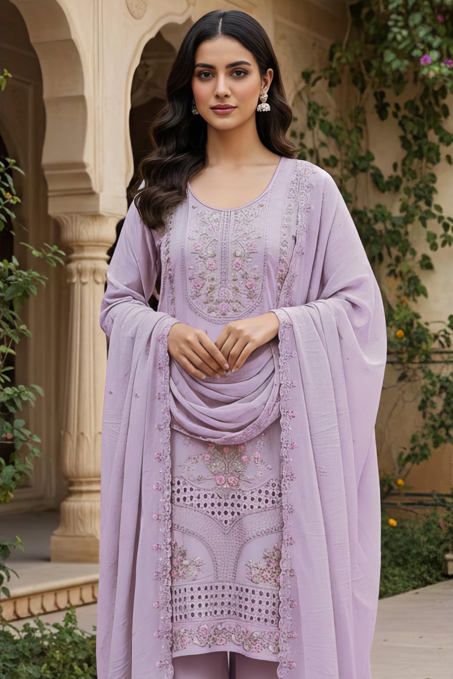 Georgette Zarkan Plazo Suit EASR0087