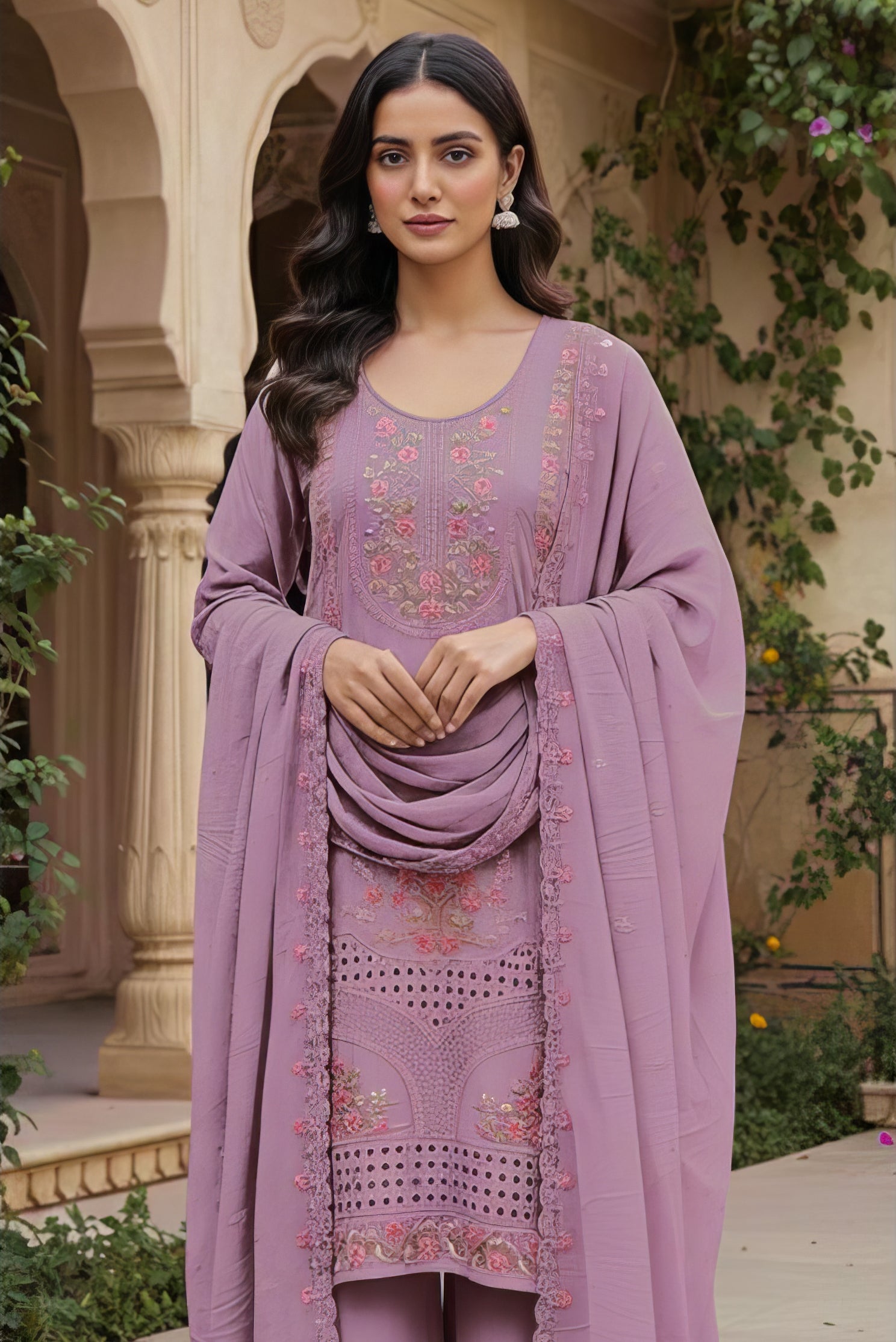 Georgette Zarkan Plazo Suit EASR0089