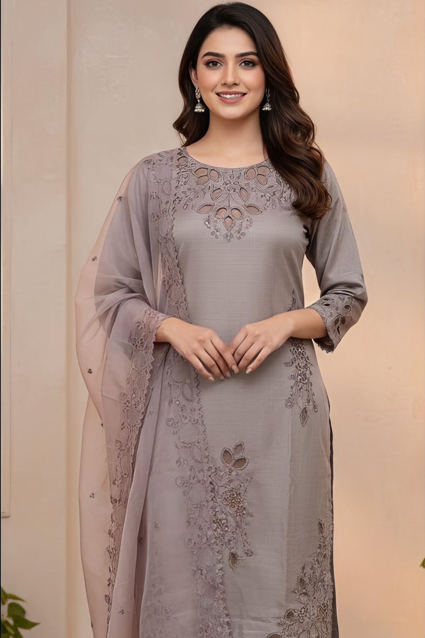 Cristal Viscose Elegant Suit Set EAPK0109