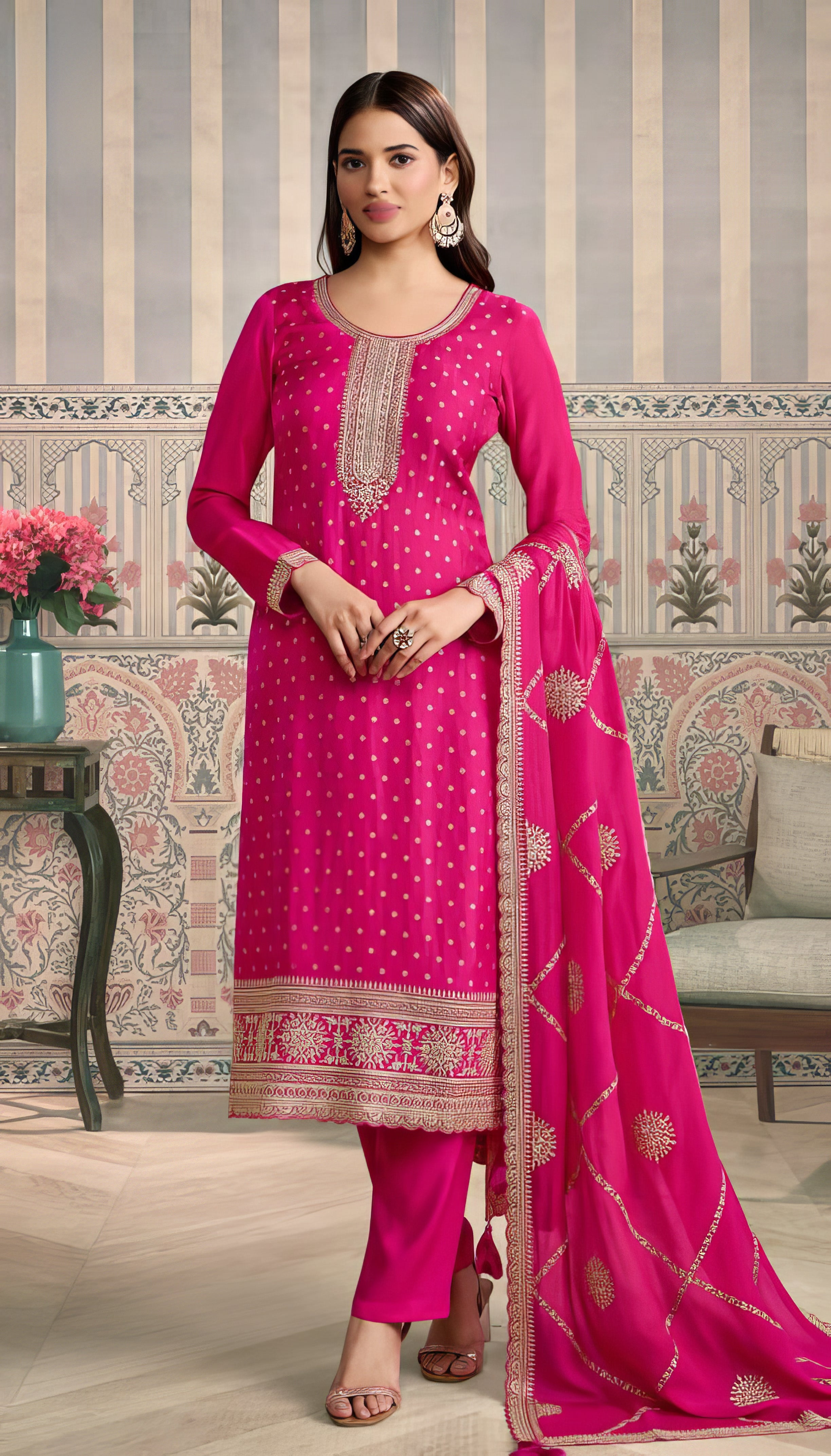 Vis Chiniya Silk Luxury Suit LXST0075