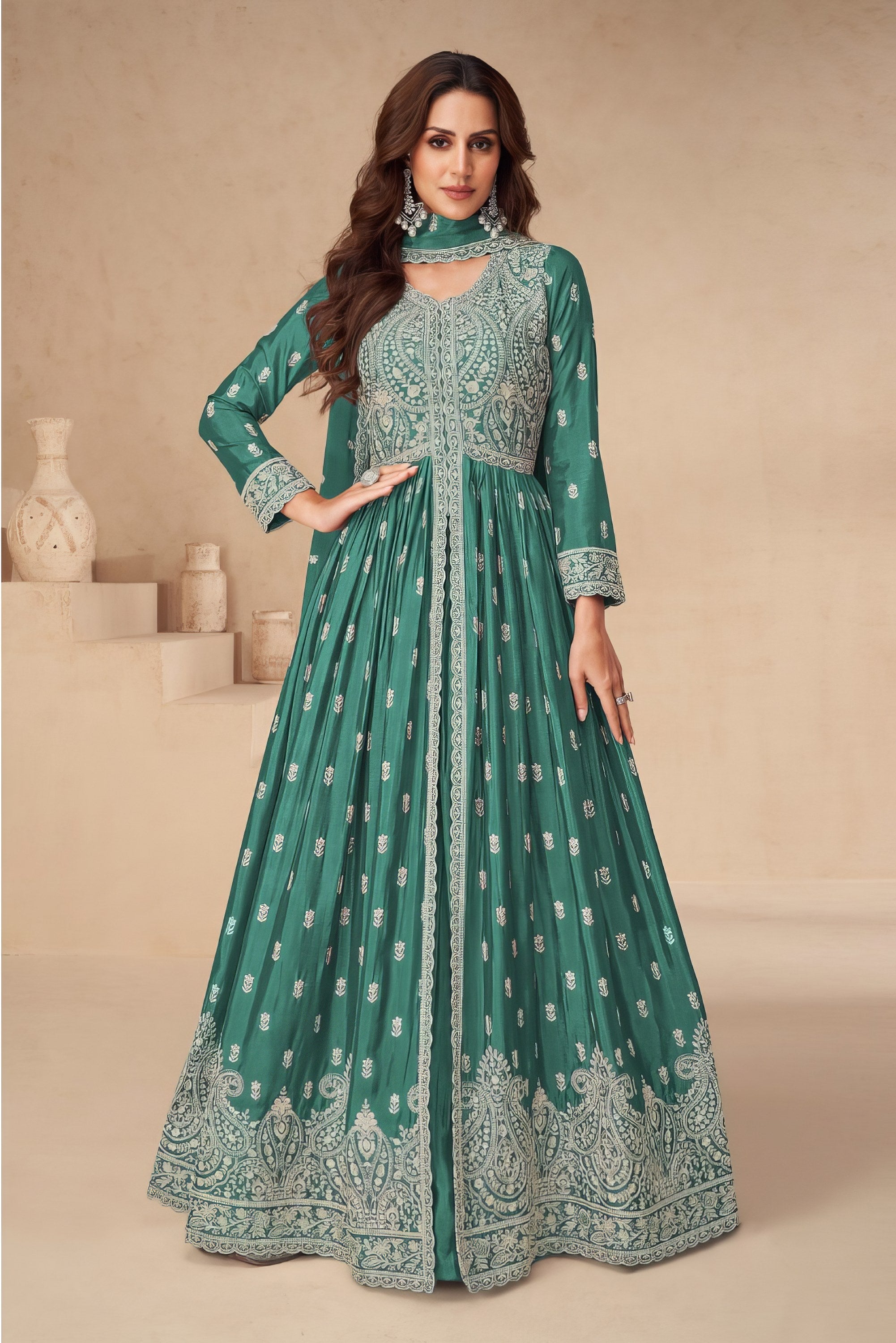 VeilEmpress Embroidered Gown EAGW0069