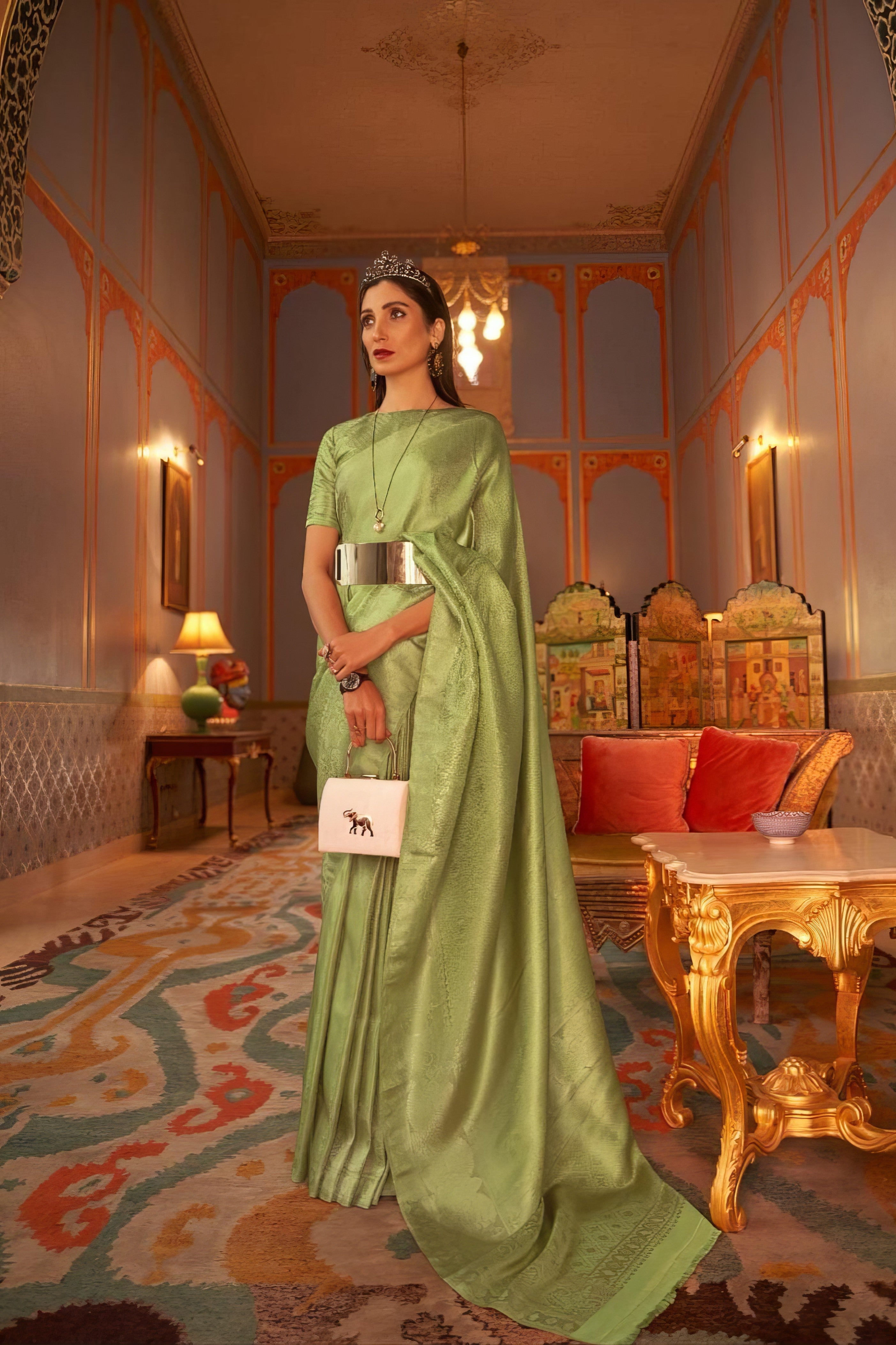 Satin Sheen Saree LXSE0010