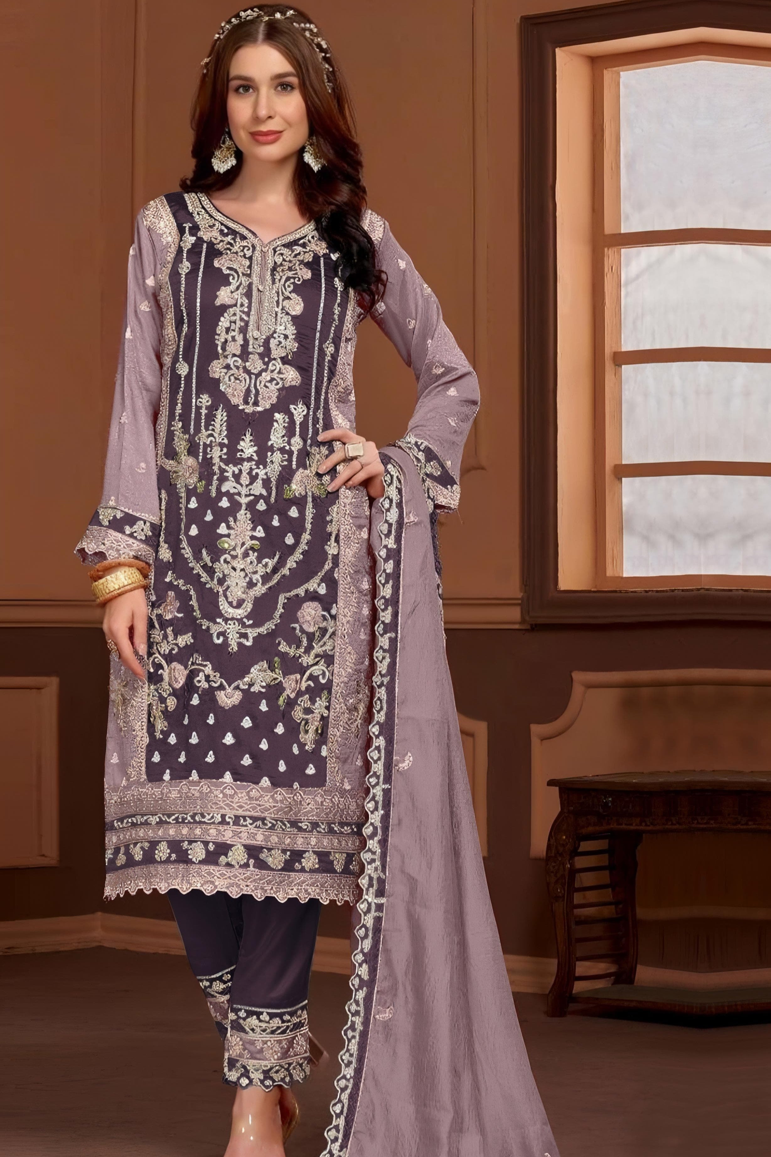MirrorWeave Vichitra Fab Pakistani suit EAPK0019