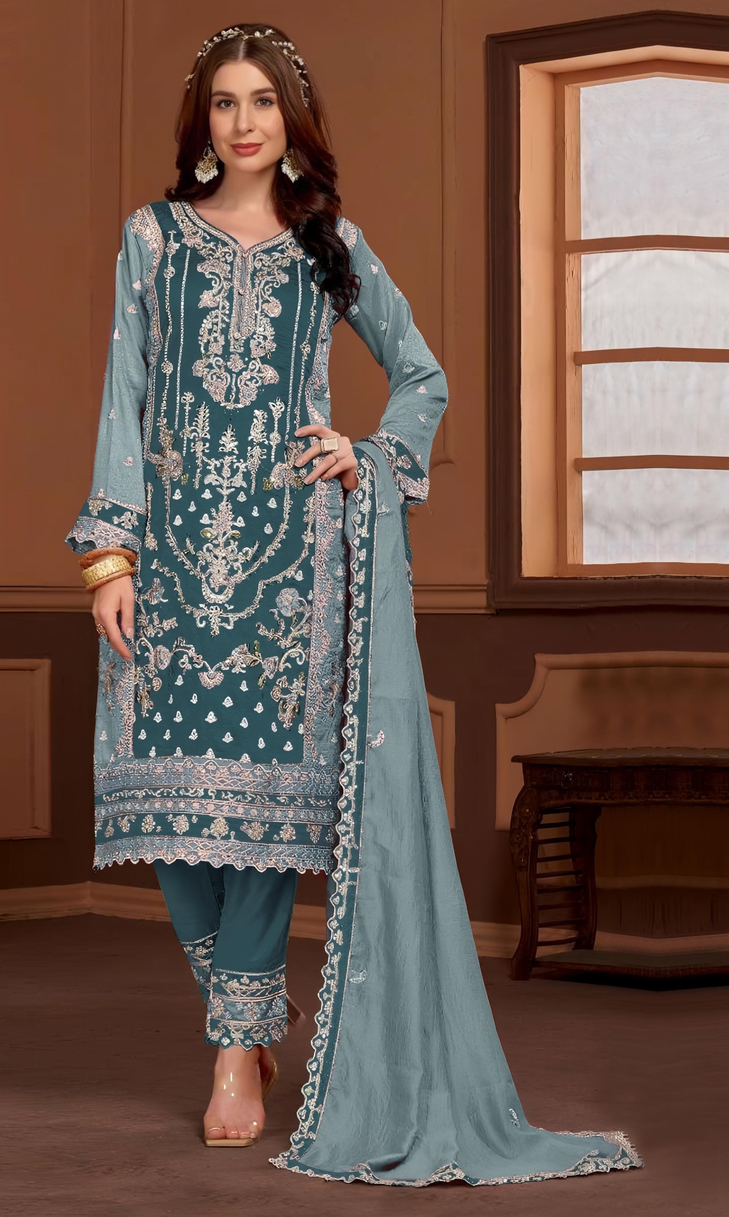 MirrorWeave Vichitra Fab Pakistani suit EAPK0019