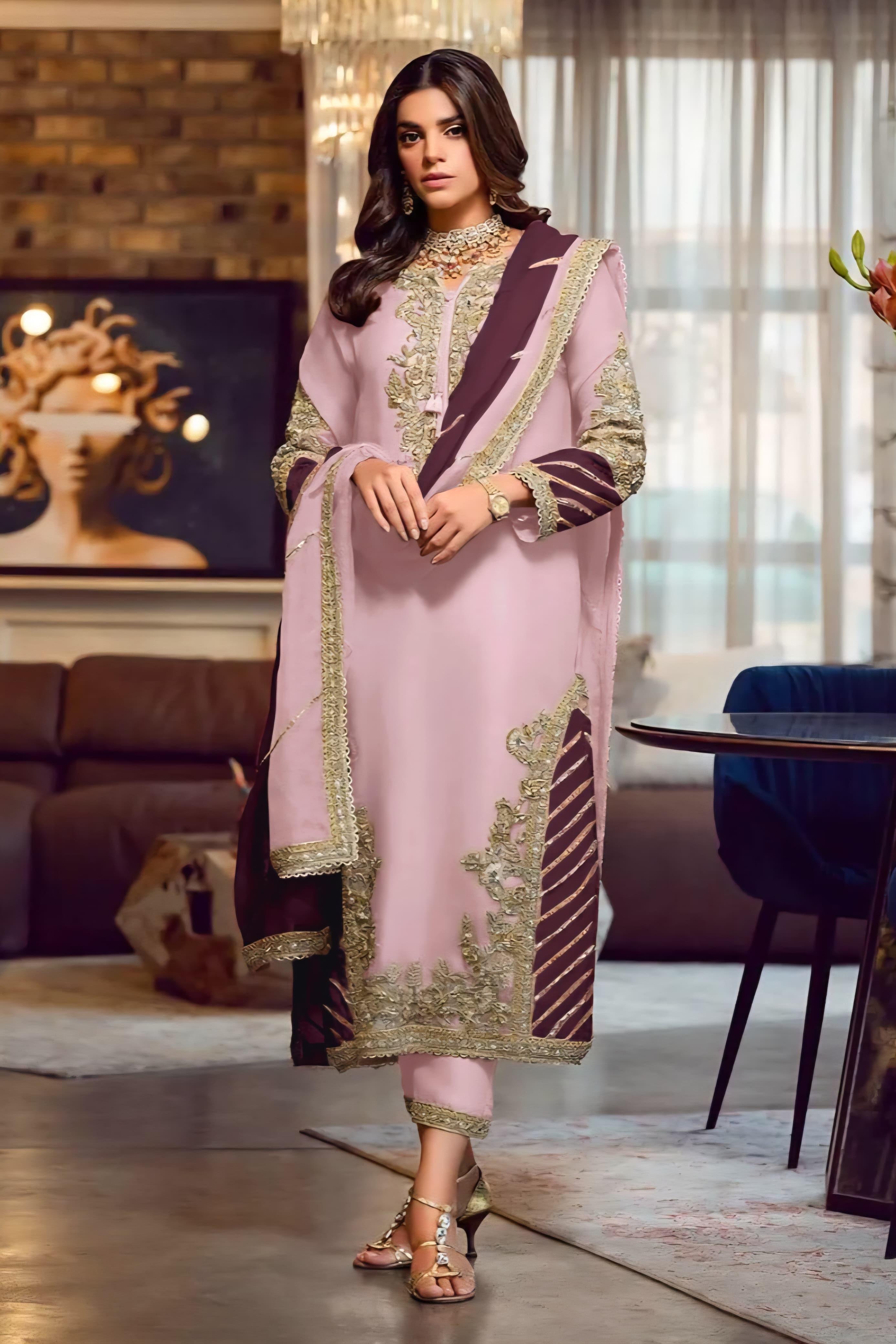 Ziyaan Fox Georgette Glow Pakistani Suit EAPK0042