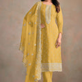 Heavy Orgenza Suit with Embroidery Sequence Work EAST0014