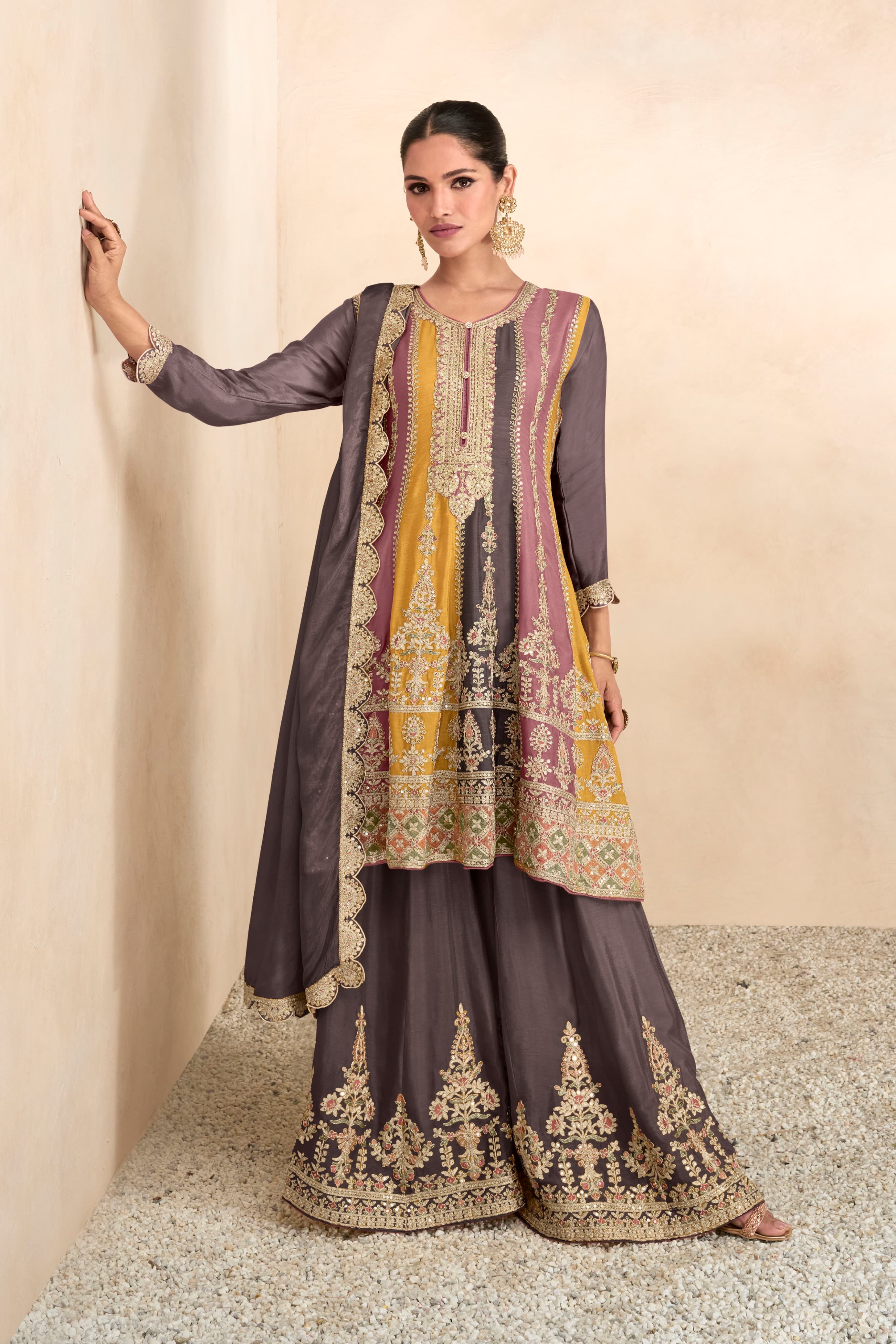 Sharara with Jari & Embroidery Stich Work EASR0006