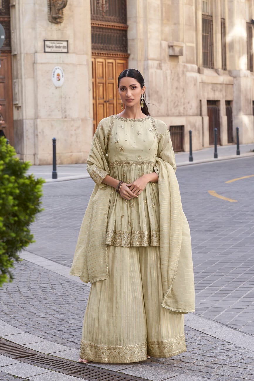 Real Simmer Embroideried SHARARA EASR00016