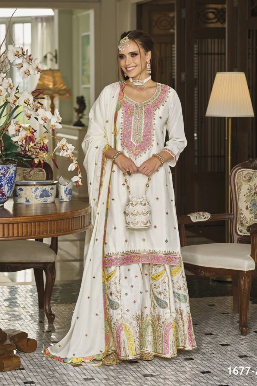 Heavy Chinon sharara with Mat Squence work EASR00020