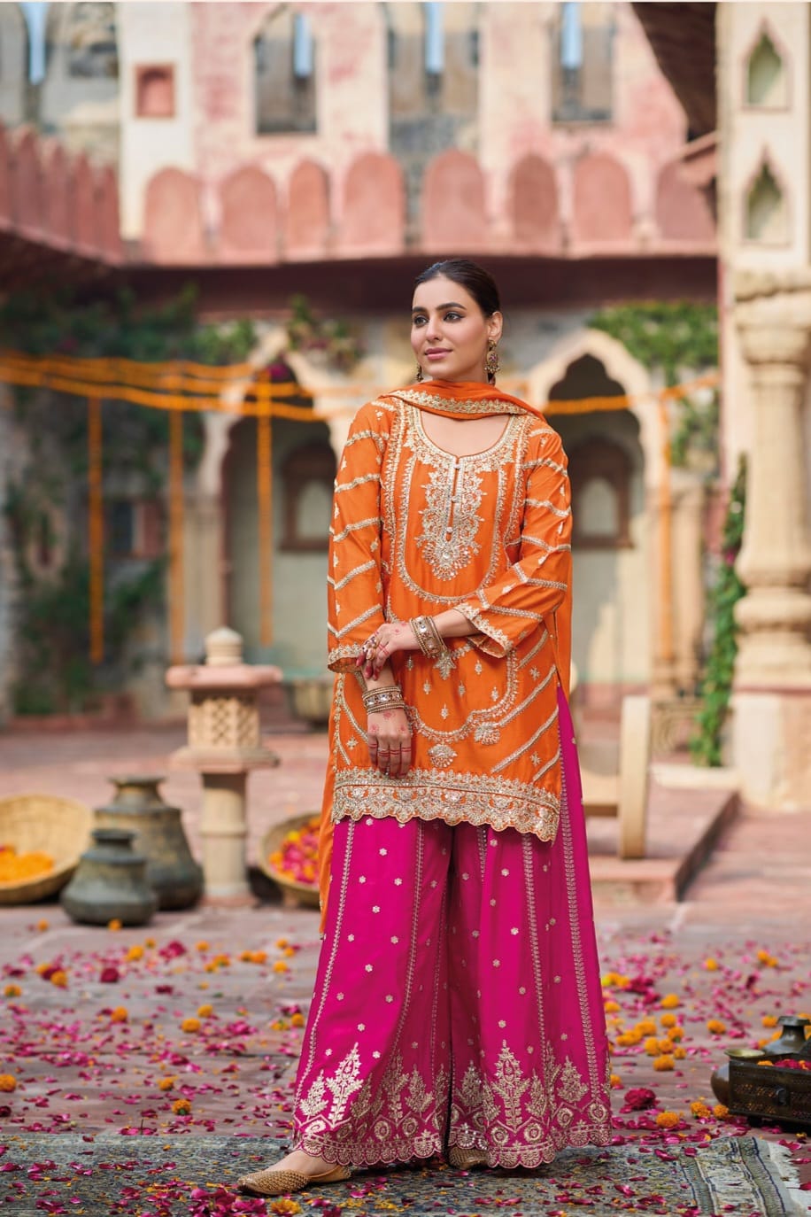 Heavy Chinon sharara with Squence work EASR00023