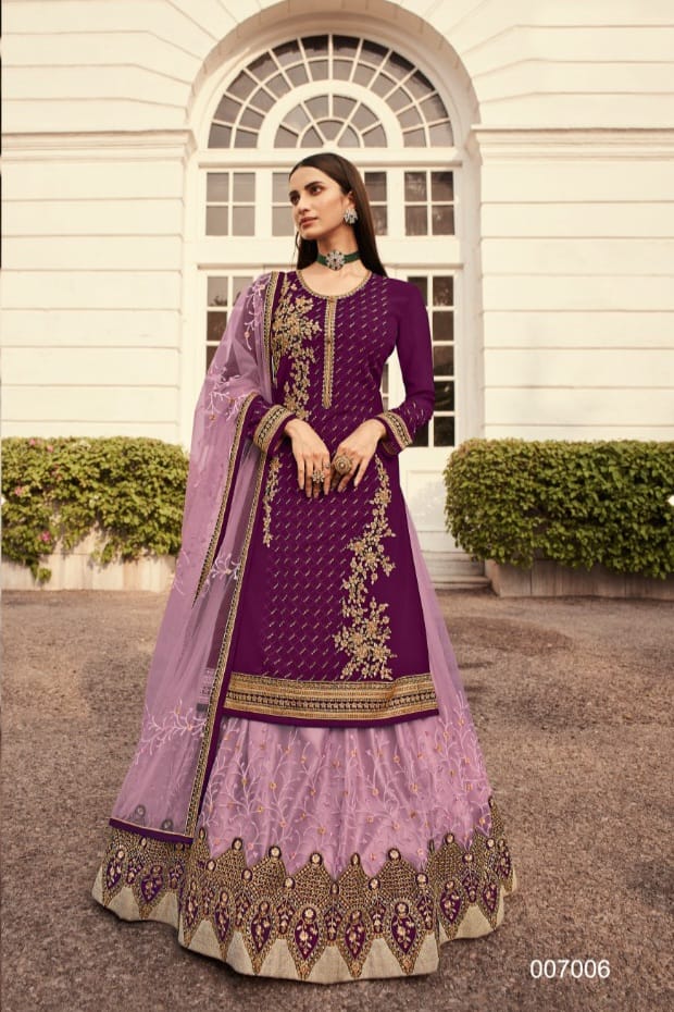 Starlit Grace embroidered SHARARA EASR00028
