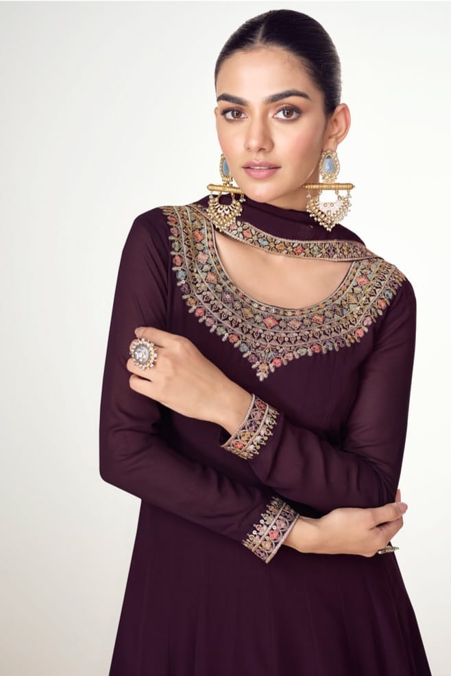 Blush Enchant Georgette Gown EAGW0032