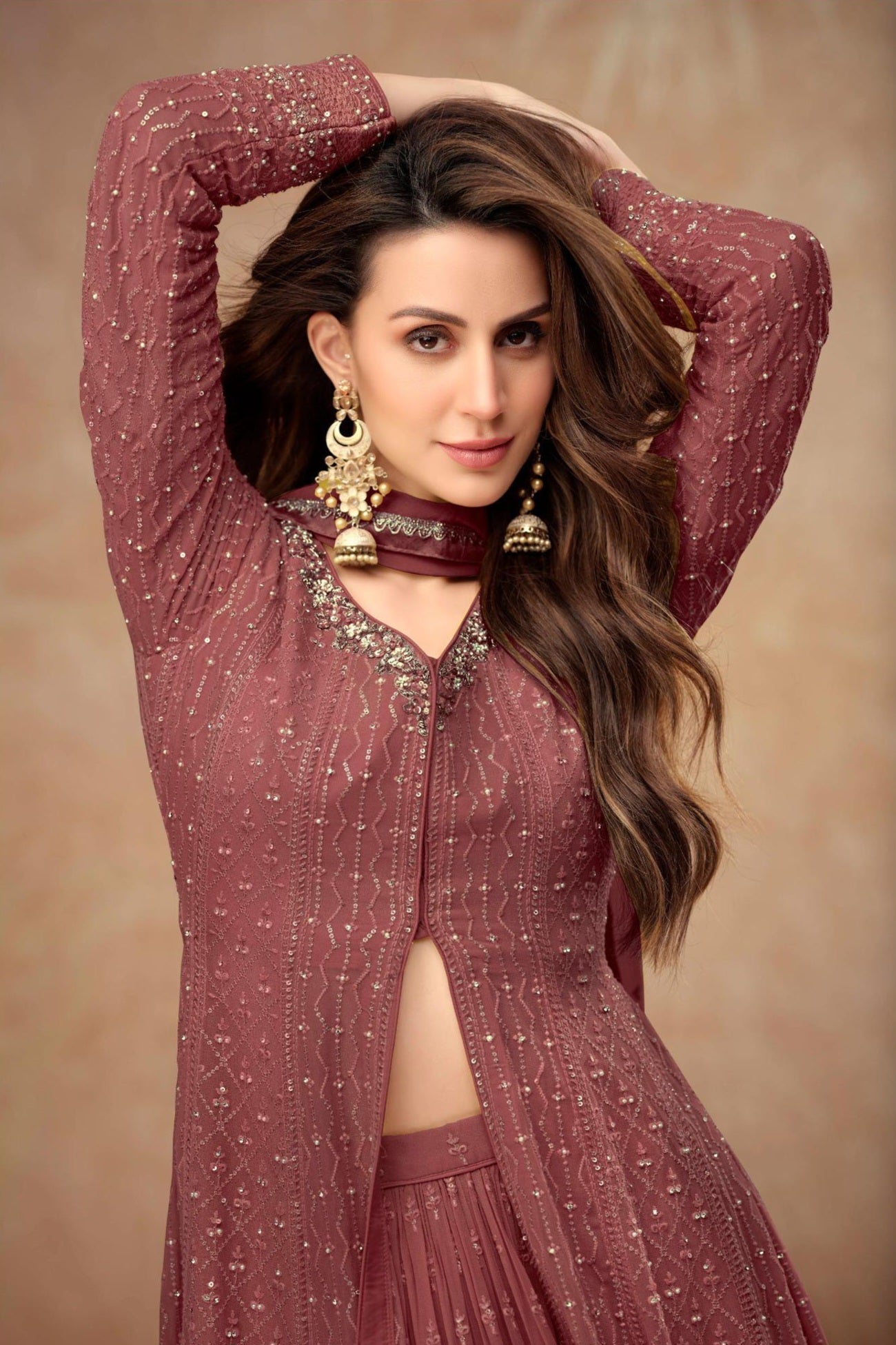 Embroidery Work Hand work Luxury Sharara LXSR0003