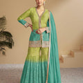 Multi shaded Designer Sharara LXSR0007