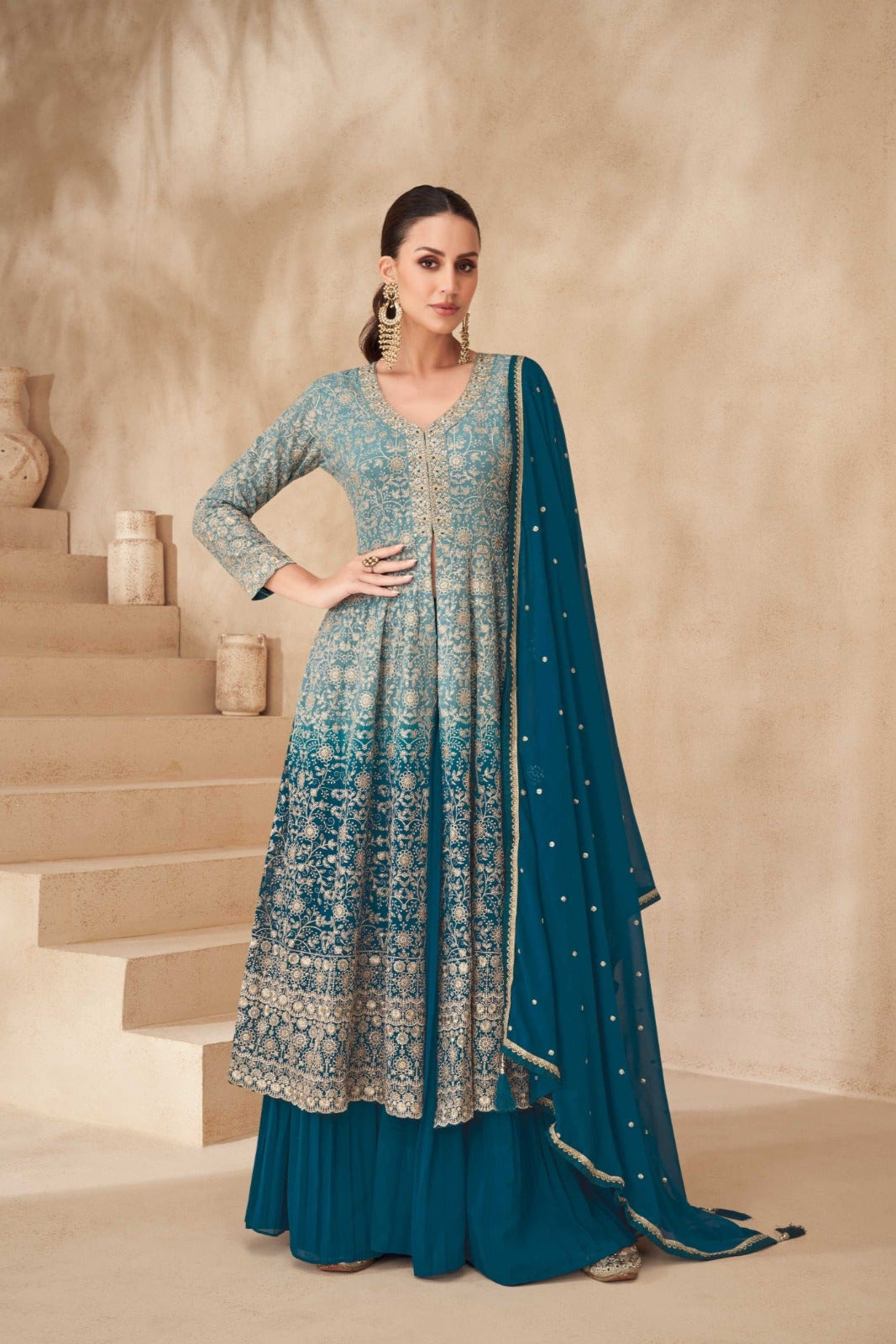 Falak Real Georgatte Sharara Suit LXSR0042