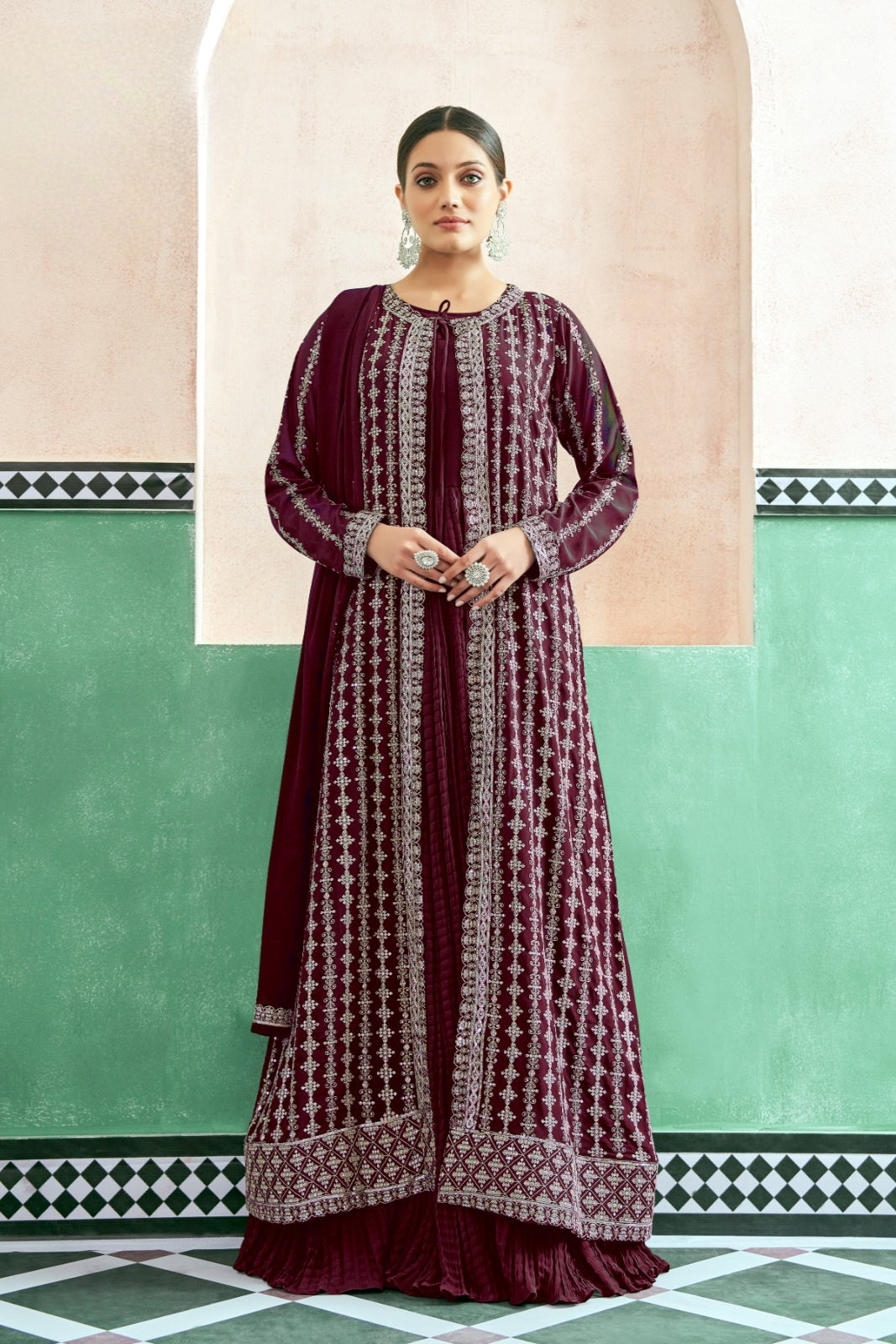 Eira – Crushed Georgette Anarkali Set LXGW0029