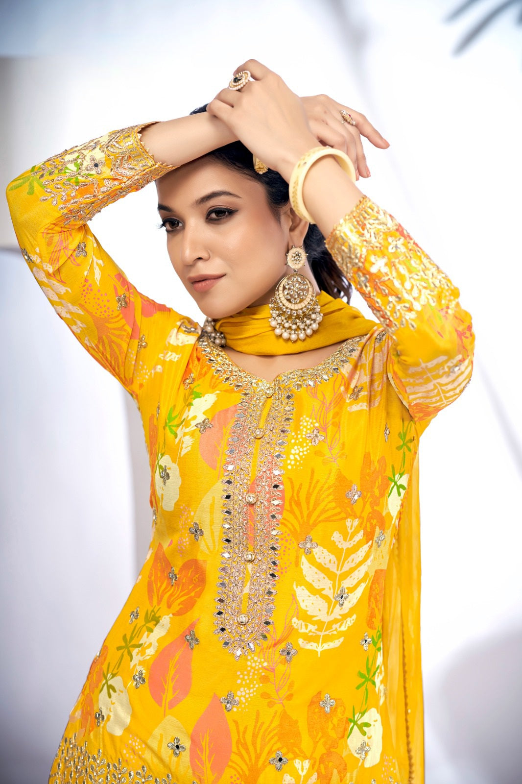 Finefeel Digital Printed Sharara Suit LXSR0043