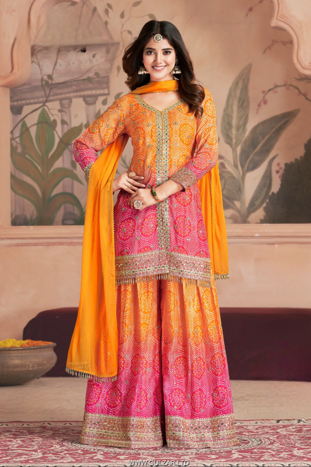 Kutchi Bandhani Style Sharara Suit LXSR0032
