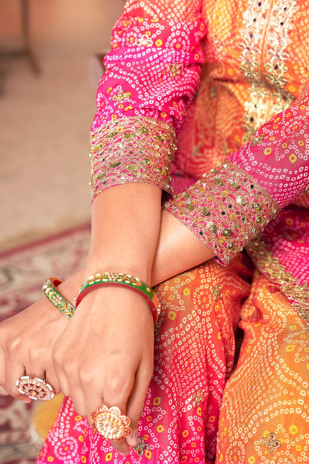 Kutchi Bandhani Style Sharara Suit LXSR0032