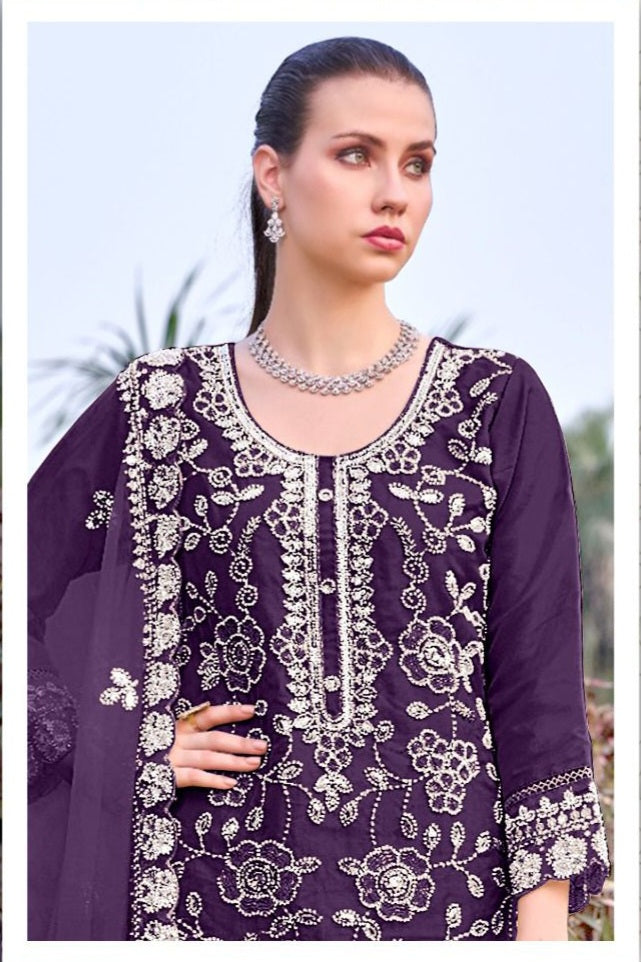 Gleam & Grace Embroidered Luxury Suit LXST0022