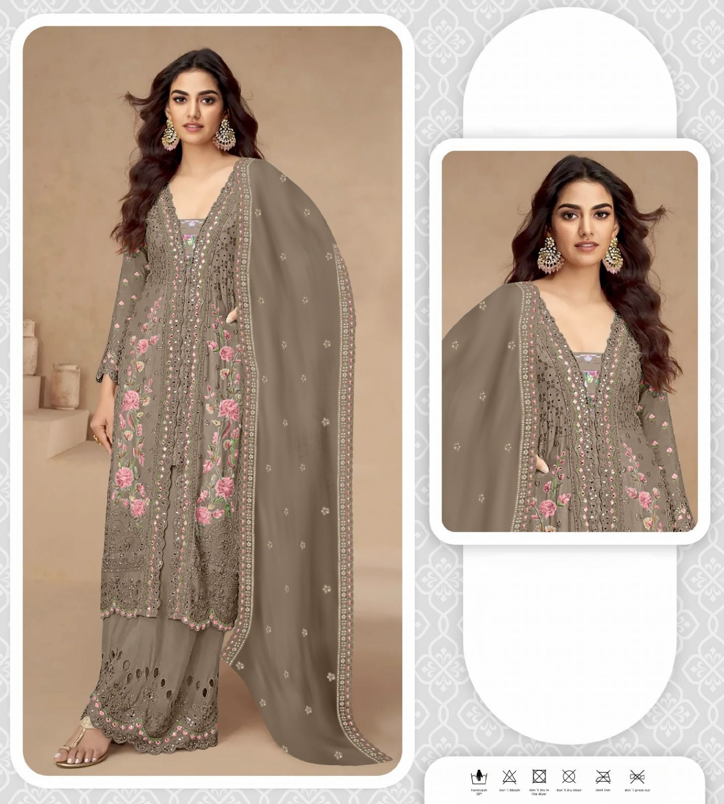 Zarkhan Glow Full embroidred Pakistani suit LXPK0010