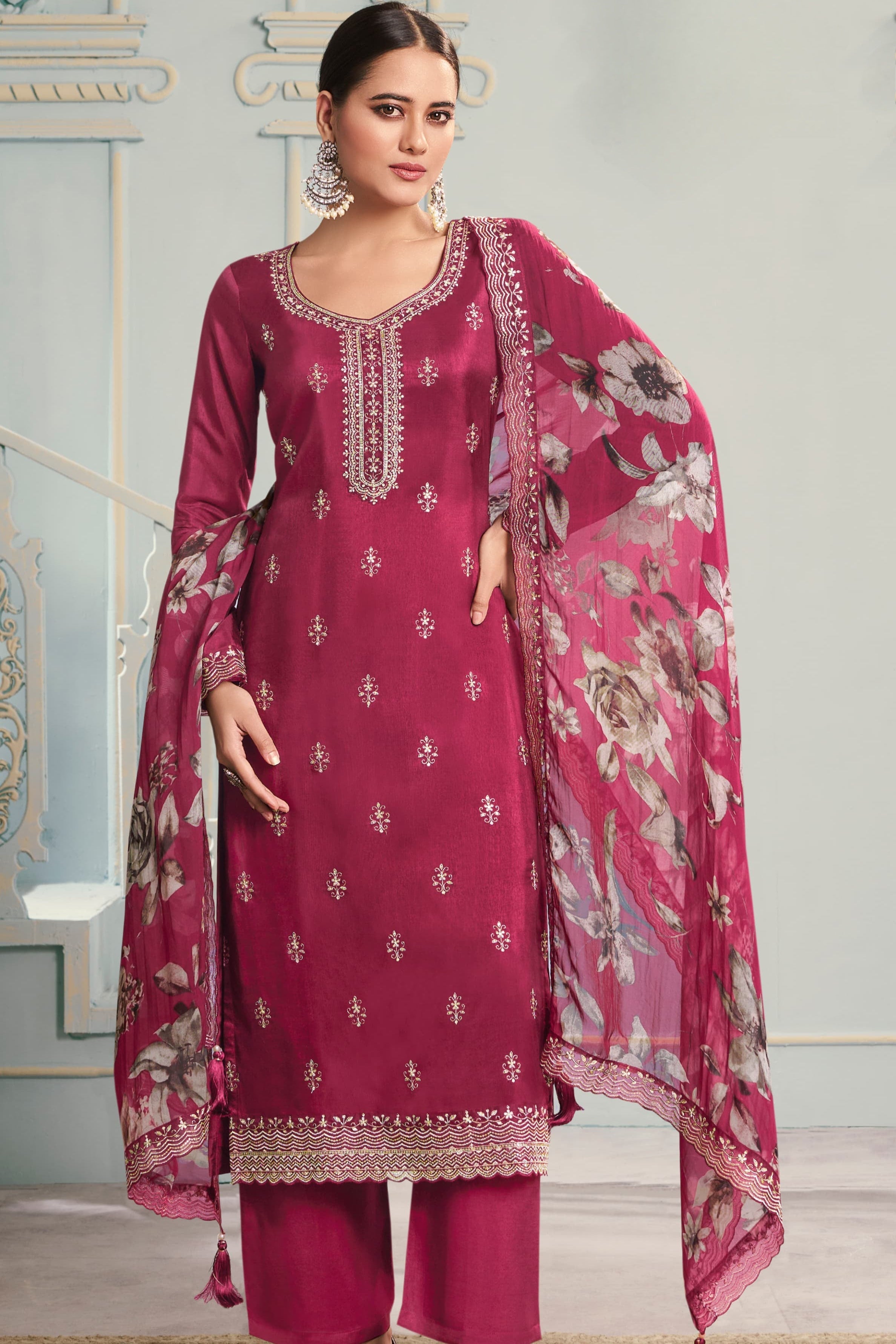 Moonga silk Ethnic Suit EAST0034