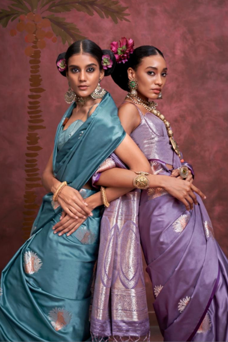 Pure Satin Handloom Weaving Saree LXSE0002