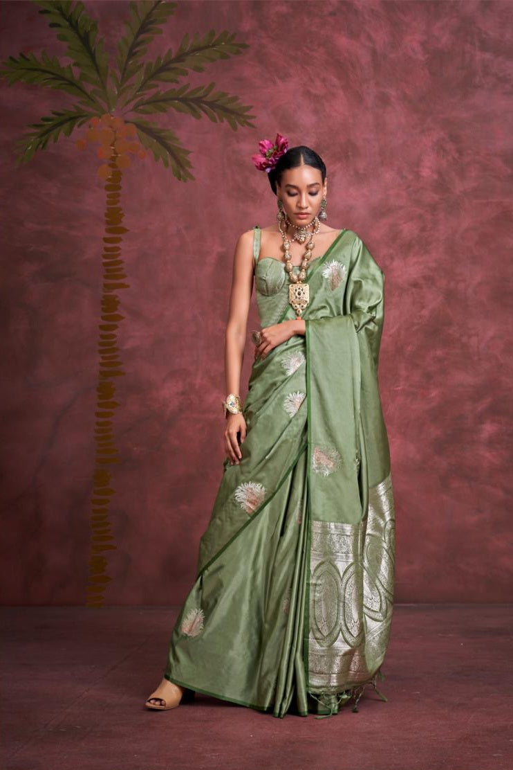 Pure Satin Handloom Weaving Saree LXSE0002