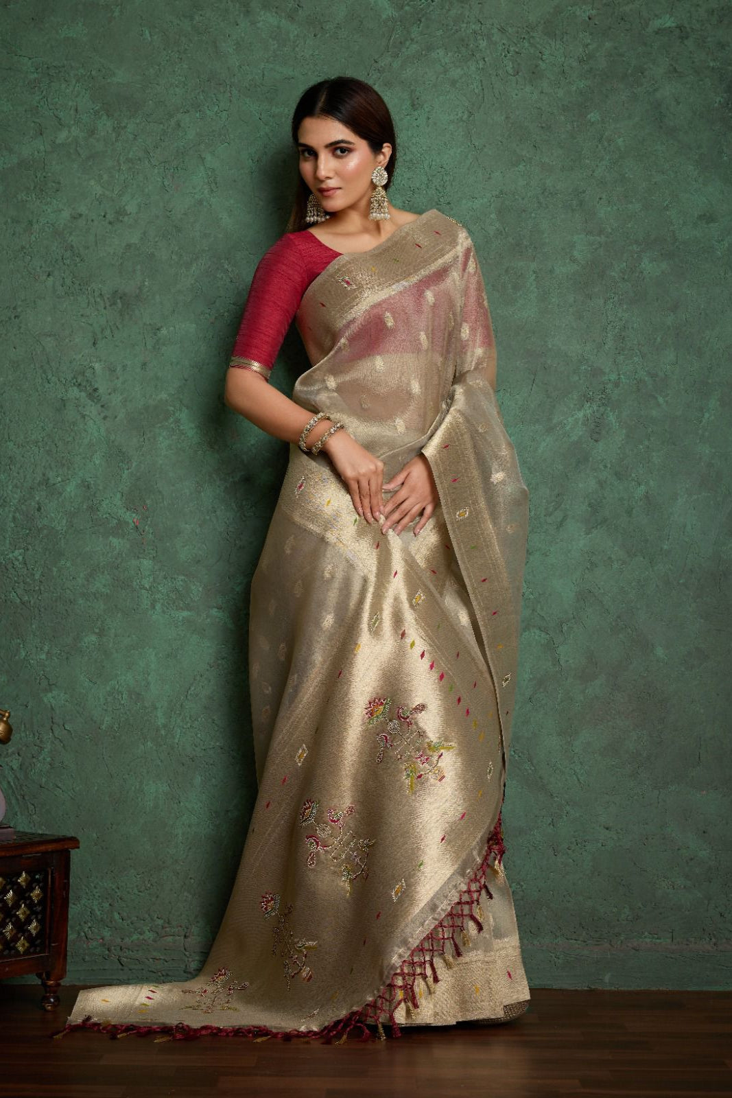 Pure Tissue Fab Jharkan Saree LXSE0011
