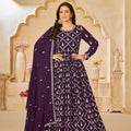 Checkered pattern Designer Gown EAGW0052