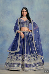 Lehenga choli with premium tikki work LXLG0012