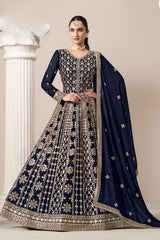 Faux Georgatte Designer Gown LXGW0002
