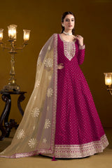 Chanderi Charm Embroidered Gown EAGW0057