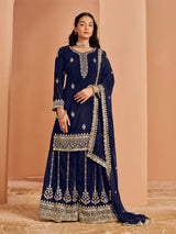 Faux Georgatte Designer SHARARA EASR0052