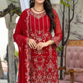 Georgette Glow Ensemble PAKISTANI SUITS LXPK0045