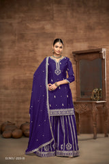 Lush Radiance Plazo Sharara Suit  EASR0060