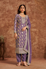 Dola Silk Jacquard Suit with Chinon Dupatta EAST0017