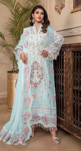 Georgette Glow Embroidered Pakistani suit LXPK0031