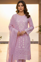 Premium Heavy Organza Top & Rayon Bottom Set with Organza Dupatta EAPK0100