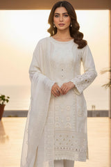 Premium Heavy Organza Top & Rayon Bottom Set with Organza Dupatta EAPK0100