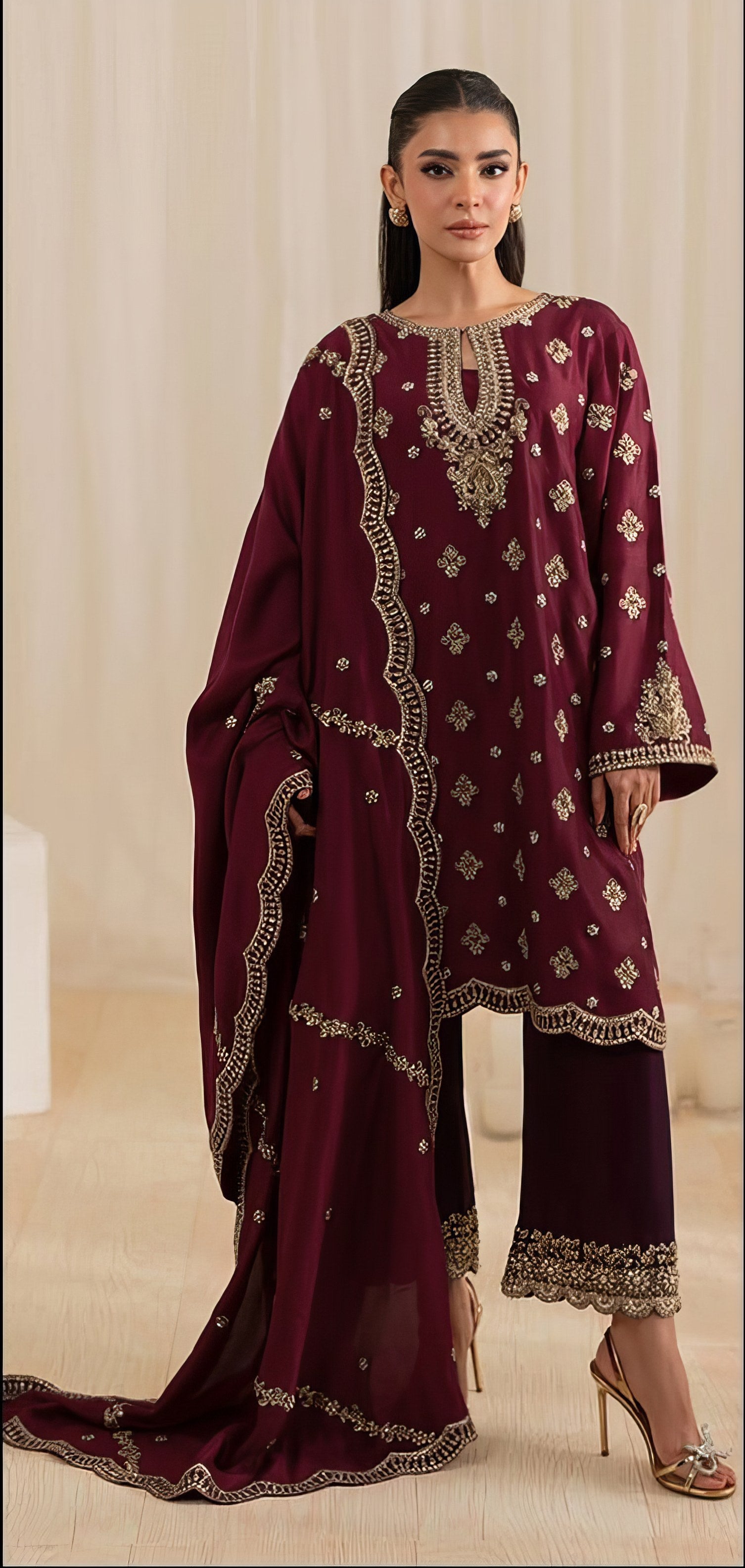 Chinon Charm Embroidered Pakistani suit LXPK0027