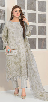 Organza Whim Embroidered Pakistani suit LXPK0029