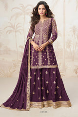 Premium chinnon Silky Sharara SuitLXSR0051