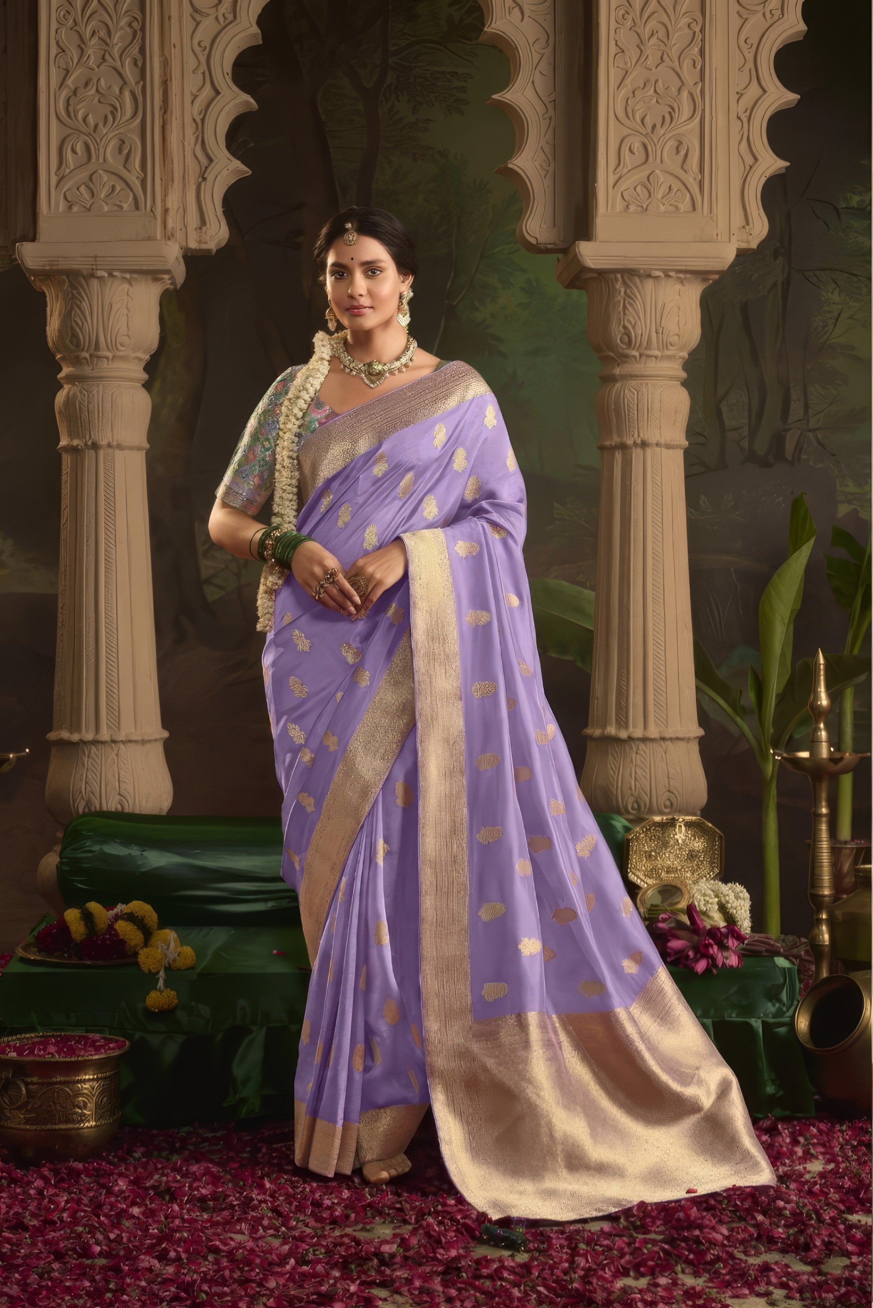 Kora Banarasi Art Silk Saree LXSE00065