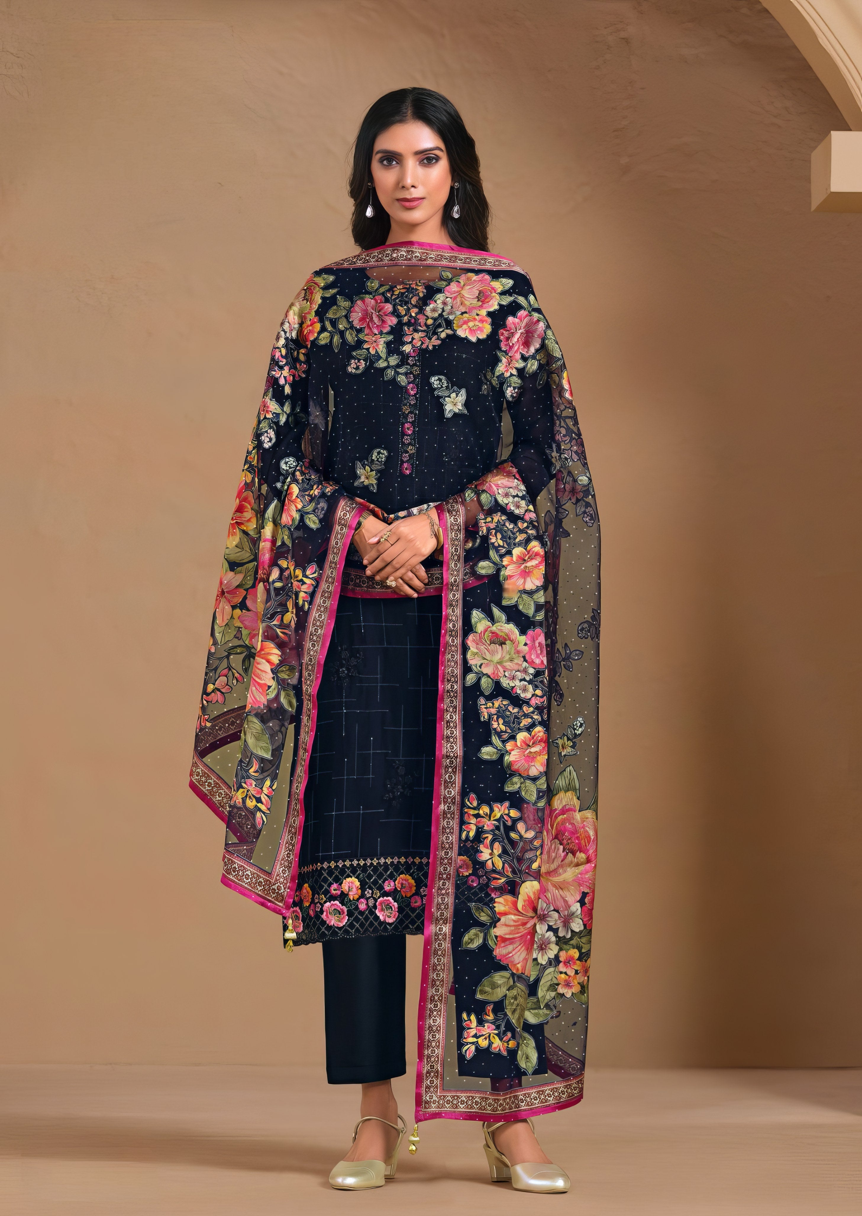 Floral printed Luxury Suit LXST0058
