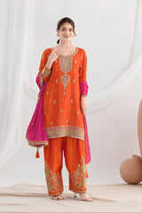 Premium Chinon Fabric Suit LXST0069