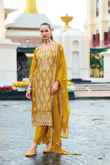 Soft Organza Stylish Pakistani Suit LXPK0094