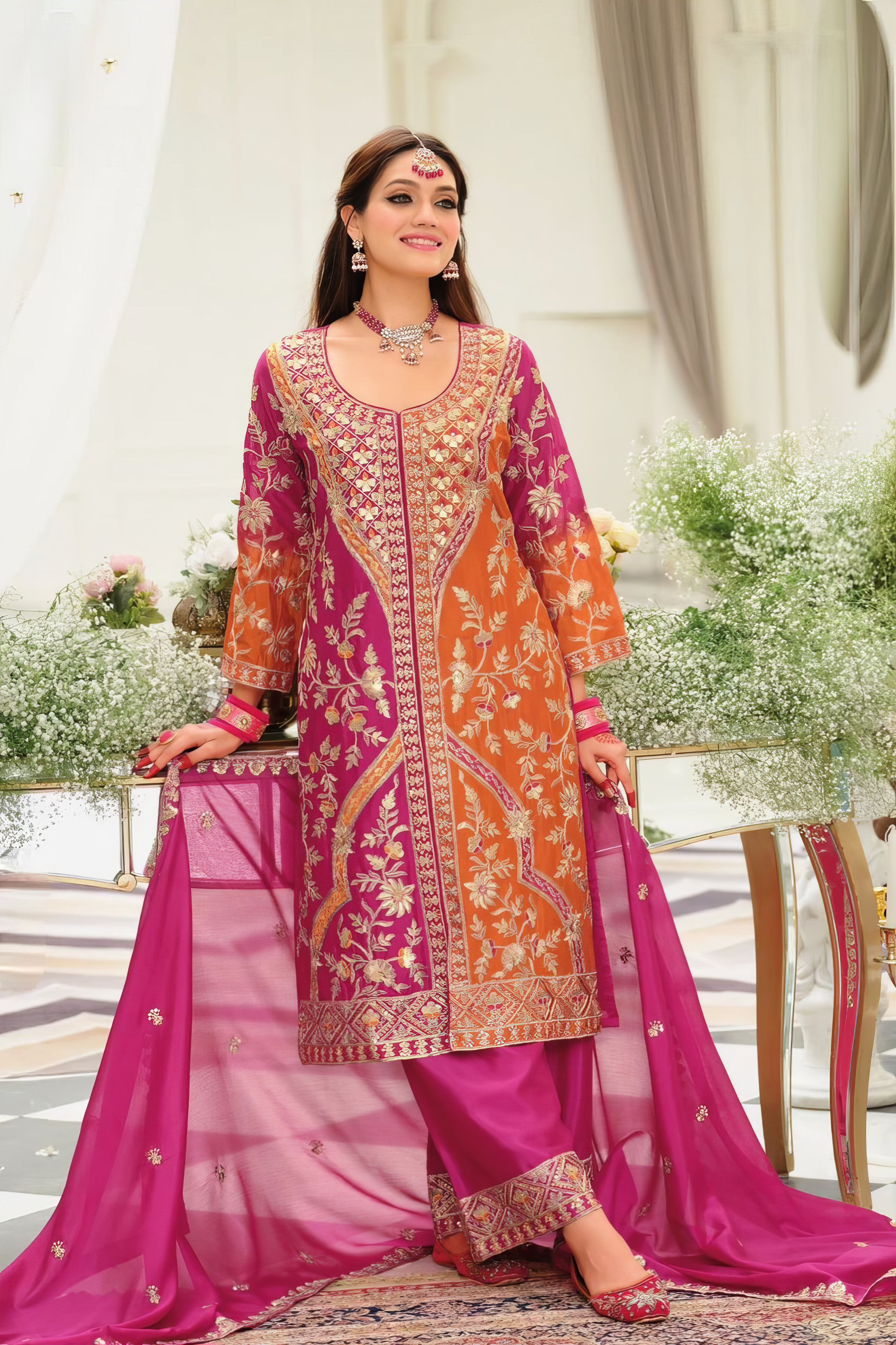 Heavy Chinon Pakistani Suit LXPK0099
