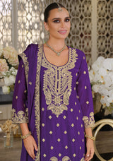 Noor Chinon Embroidery Sharara Set LXSR0117